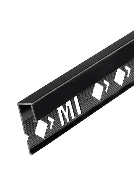 Profilé d'arrêt SQUARE 12,5mm Noir Mat 2m50 Mat Inter - 1