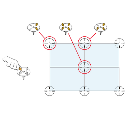 Croisillon U-TABS-SPIKE-3mm BUZON - 3