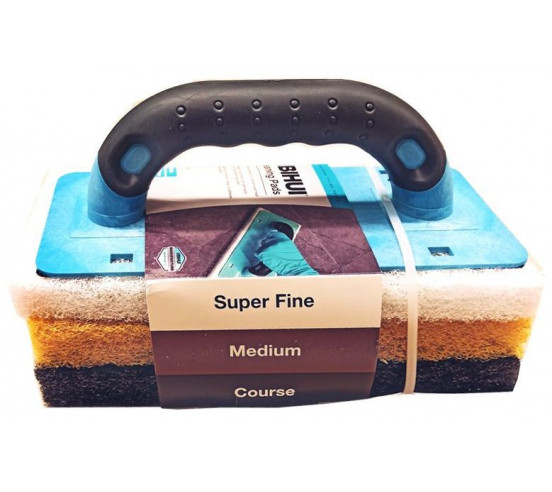 Support avec 3 abrasifs pour epoxy 25x12cm BIHUI BELGIUM - 3