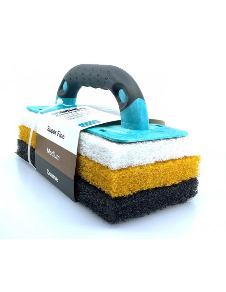 Support avec 3 abrasifs pour epoxy 25x12cm BIHUI BELGIUM - 1