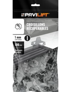 100 Croisillons récupérables "I" 1mm Pavilift - 2
