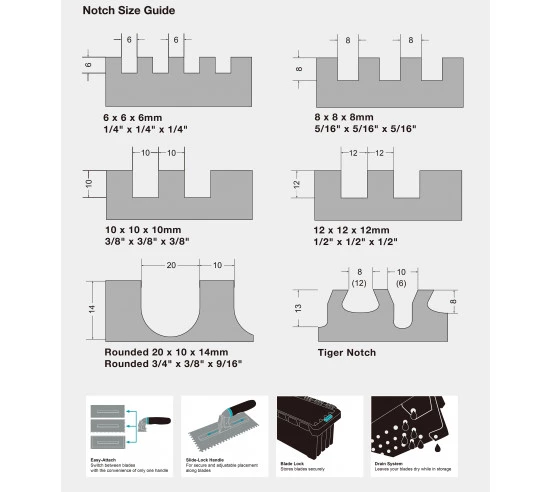 Set de Peignes crantées interchangeables BIHUI BELGIUM - 3