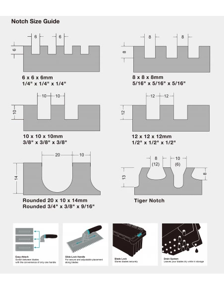 Set de Peignes crantées interchangeables BIHUI BELGIUM - 3