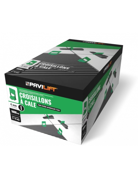 700 Croisillons autonivelants "MAXI" à cale en "I" 4mm (carrelage de 12 à 26mm) PAVILIFT - 1