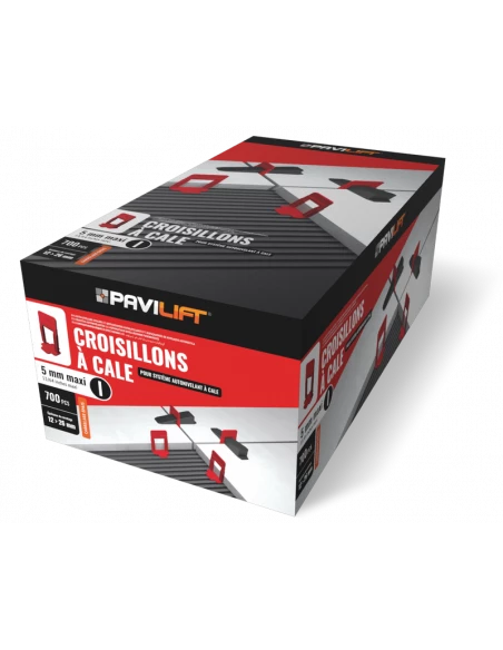 700 Croisillons autonivelants "MAXI" à cale en "I" 5mm (carrelage de 12 à 26mm) PAVILIFT - 1
