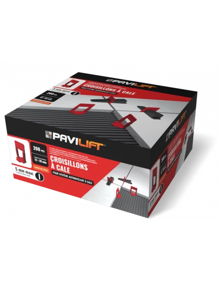 copy of 200 Croisillons autonivelants "MAXI" à cale en "I" 4mm (carrelage de 12 à 26mm) PAVILIFT - 3