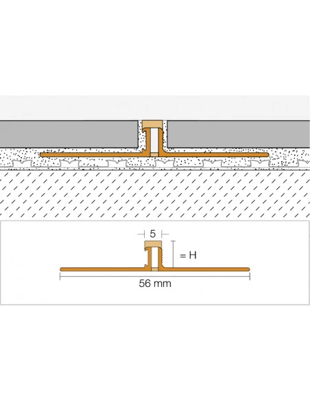 Profilé de fractionnement 2.5ML DILEX-BWS Coloris Gris pastel SCHLUTER - 3
