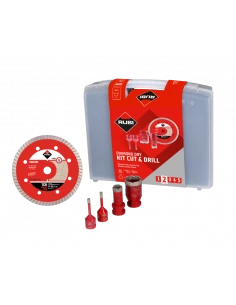 Kit 1 Disque TCR 115 et 4 trépans DRYGRES (2x6mm, 1x20mm, 1x35mm) RUBI - 1