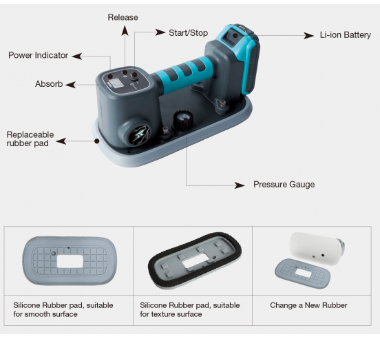 QUADRO - Ventouse à vide avec accumulateur BIHUI - 10
