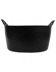 Seau noir plastique flexible avec poignées 30L BELLOTA - 1