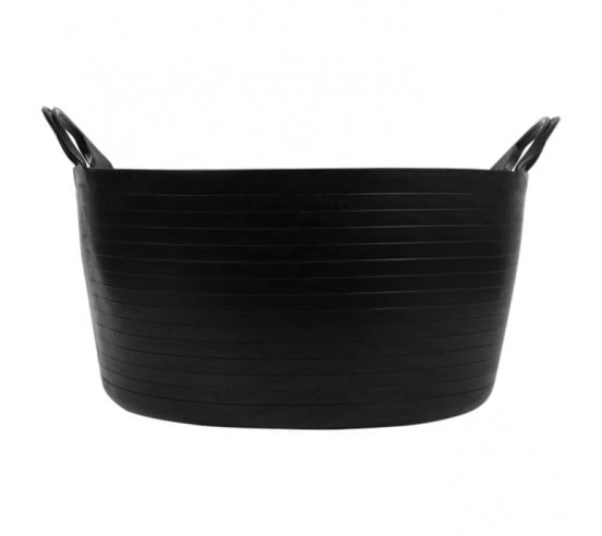 Seau noir plastique flexible avec poignées 30L BELLOTA - 1