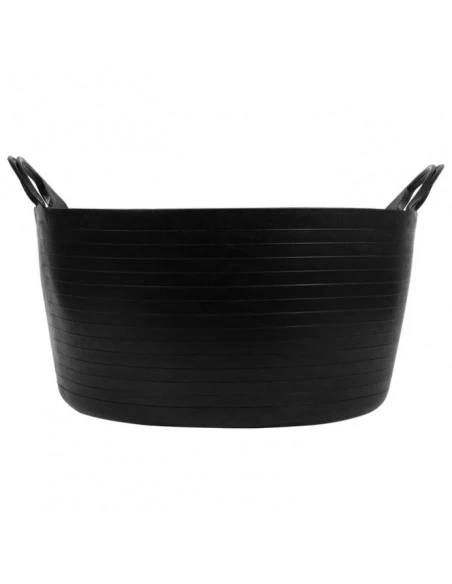Seau noir plastique flexible avec poignées 30L BELLOTA - 1