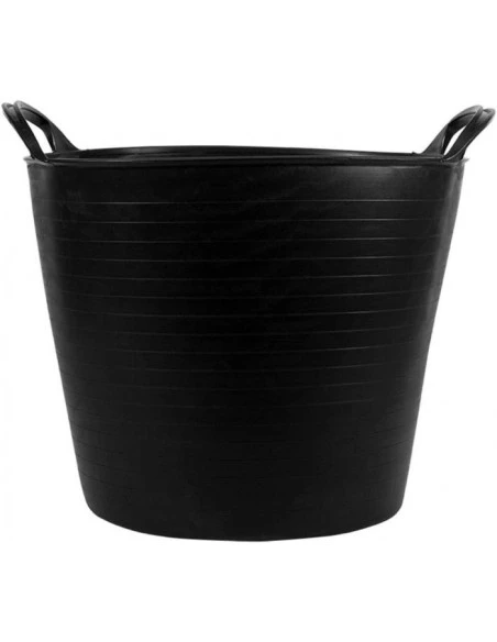 Seau noir plastique flexible avec poignées 42L BELLOTA - 1