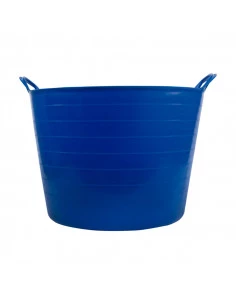 Seau Bleu 42L plastique alimentaire flexible avec poignées BELLOTA - 1