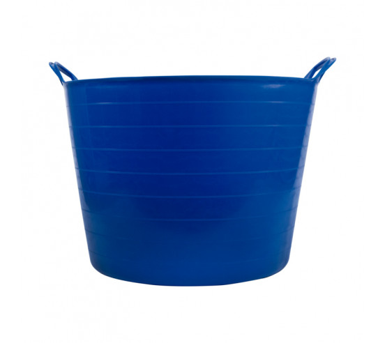 Seau Bleu 42L plastique alimentaire flexible avec poignées BELLOTA - 1
