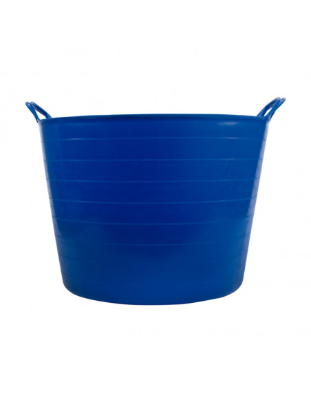 Seau Bleu 42L plastique alimentaire flexible avec poignées BELLOTA - 1