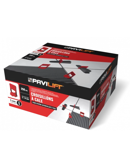 250 Croisillons autonivelants à cale en "I" 5mm (carrelage de 3 à 14mm) PAVILIFT - 1