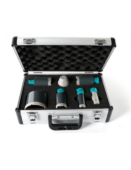 Ensemble trépans diamantés maxi (M14), diamètres 6, 8, 20, 35, 50, 70 et Fraises - 1