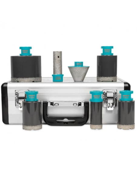 Ensemble trépans diamantés maxi (M14), diamètres 6, 8, 20, 35, 50, 70 et Fraises - 3