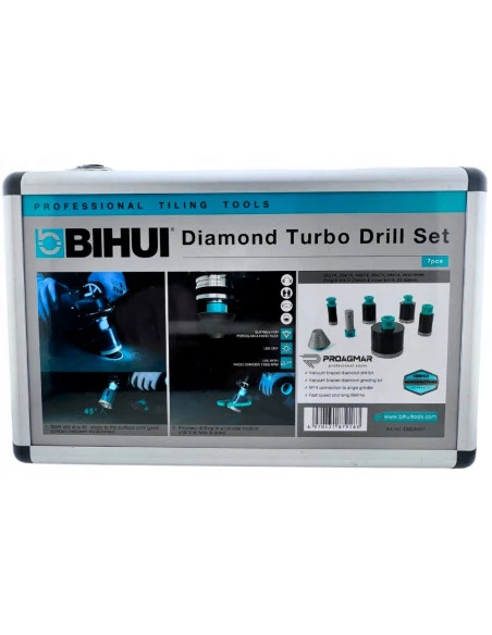 Ensemble trépans diamantés maxi (M14), diamètres 6, 8, 20, 35, 50, 70 et Fraises - 4