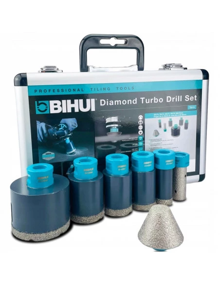 Ensemble trépans diamantés maxi (M14), diamètres 6, 8, 20, 35, 50, 70 et Fraises - 2