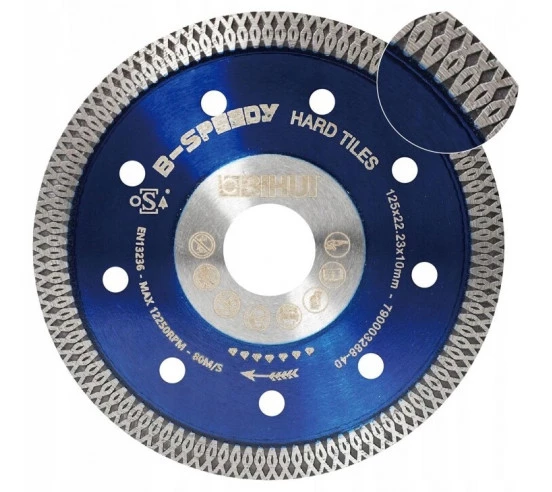 Ensemble trépans, disque et fraises diamantés Ultra (M14), diamètres 25,35, 40, 45, 50 et 68 mm, Fraises et Disque 125 BIHUI - 8