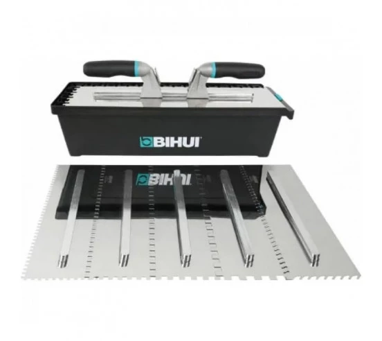 Boite de 6 Peignes INOX crantés interchangeables 48cm avec 2 poignées BIHUI - 1