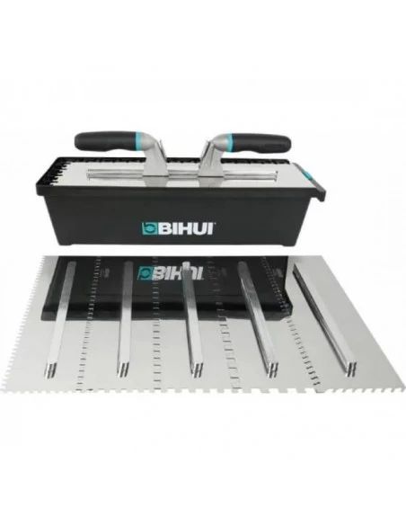 Boite de 6 Peignes INOX crantés interchangeables 48cm avec 2 poignées BIHUI - 1