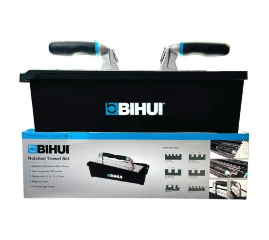 Boite de 6 Peignes INOX crantés interchangeables 48cm avec 2 poignées BIHUI - 6