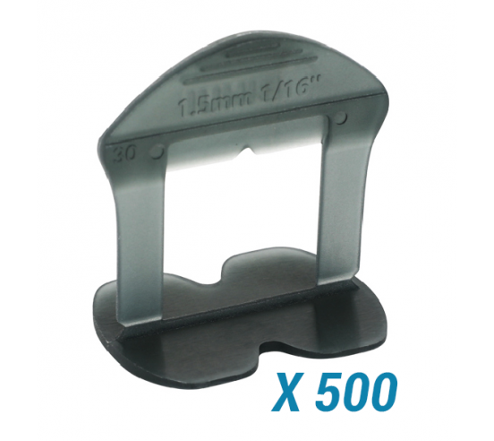 500 Croisillons autonivelants à cale en "I" 1,5mm (carrelage de 3 à 18mm) B-RIGID BIHUI - 1