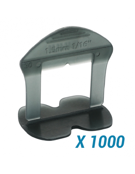 1000 Croisillons autonivelants à cale en "I" 1,5mm (carrelage de 3 à 18mm) B-RIGID BIHUI - 1