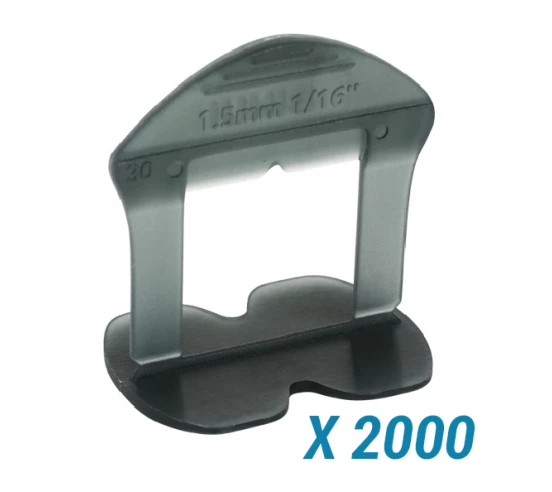 2000 Croisillons autonivelants à cale en "I" 1,5mm (carrelage de 3 à 18mm) B-RIGID BIHUI - 1