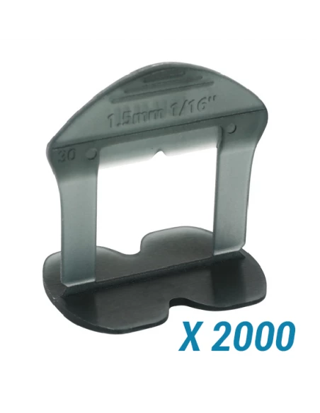 2000 Croisillons autonivelants à cale en "I" 1,5mm (carrelage de 3 à 18mm) B-RIGID BIHUI - 1