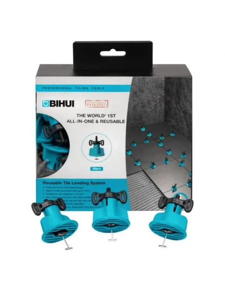 50 Croisillons de nivellement réutilisable pour épaisseur de 2 à 17mm BIHUI - 2