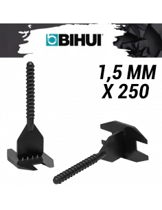 250 Croisillons autonivelants à vis en "I" 1,5mm (carrelage de 3 à 18mm) Spin Leveling System BIHUI - 1