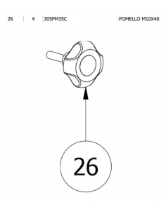 Poignée pour PIKUS 105 RAIMONDI (piece détachée) - 1