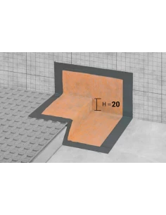 Coins d’étanchéité préformés pour douches sans seuil coté droit Hauteur 20mm SCHLUTER - 1