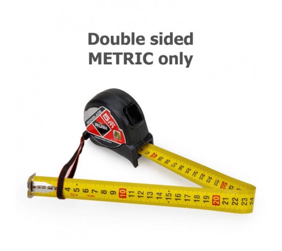 Mètres à ruban 5 m x 25 mm  Double face metrée IRONBLADE RUBI - 1