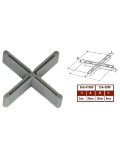 200 Croisillons double fonction de 3mm en croix  et " T " RAIMONDI - 1 2