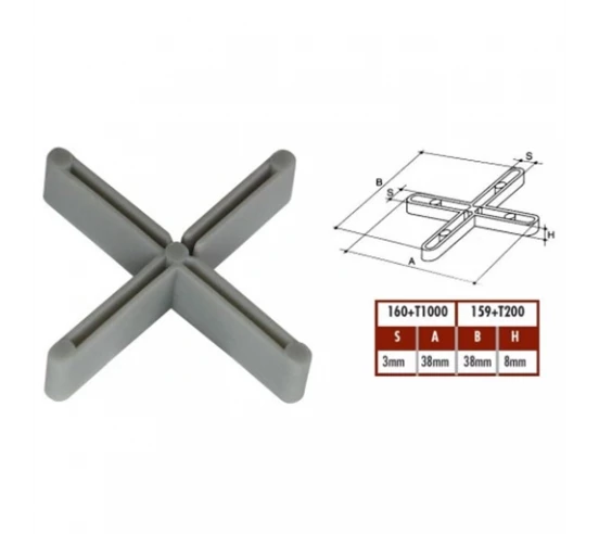 200 Croisillons double fonction de 3mm en croix  et " T " RAIMONDI - 2