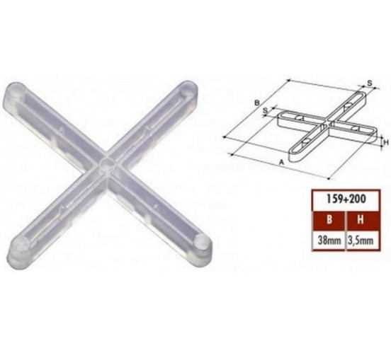 200 Croisillons  3mm en croix RAIMONDI - 2