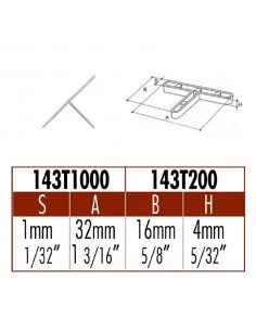 200 Croisillons  1 mm en " T " RAIMONDI - 1 2