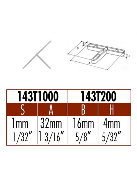200 Croisillons  1 mm en " T " RAIMONDI - 2