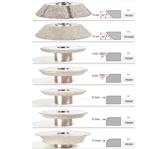 Meules SUPERPROFILE pour Biseaux 45° MONTOLIT - 6