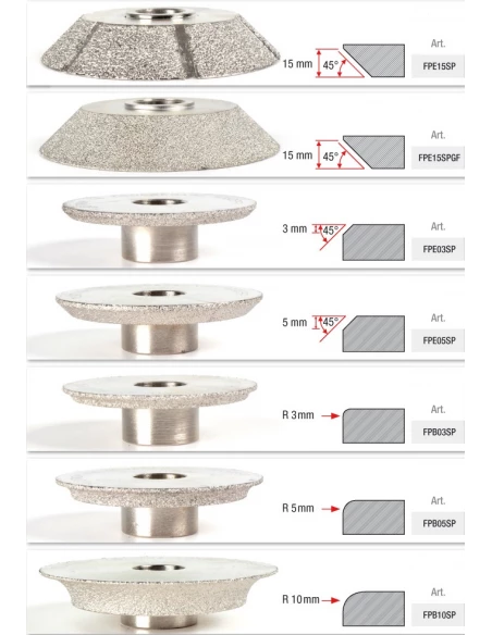 Meules SUPERPROFILE pour Biseaux 45° MONTOLIT - 6