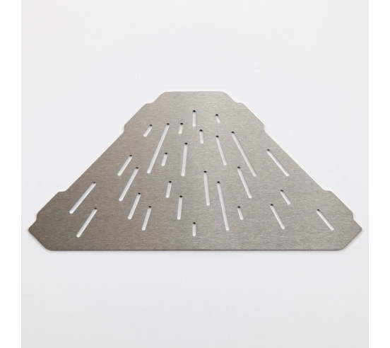 Tablette d'angle de douche hexagonale 29.4 x 14 cm MAYA Inox brossé MAT INTER - 3