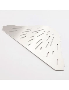 Tablette d'angle de douche hexagonale 29.4 x 14 cm MAYA Inox brossé MAT INTER - 1