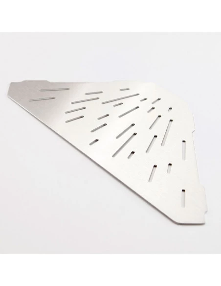 Tablette d'angle de douche hexagonale 29.4 x 14 cm MAYA Inox brossé MAT INTER - 1