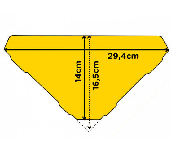 Tablette d'angle de douche hexagonale 29.4 x 14 cm MAYA Inox brossé MAT INTER - 2
