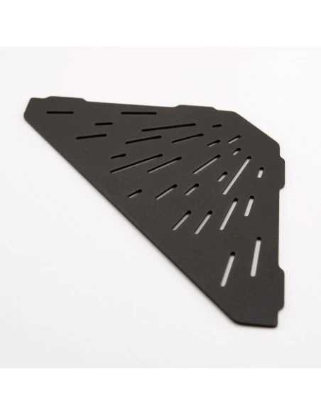 Tablette d'angle de douche hexagonale 29.4 x 14 cm MAYA Inox noir poudré MAT INTER - 1